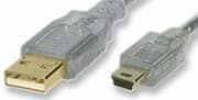 PremiumCord Kábel USB, A-B mini, 5pinov, 2m